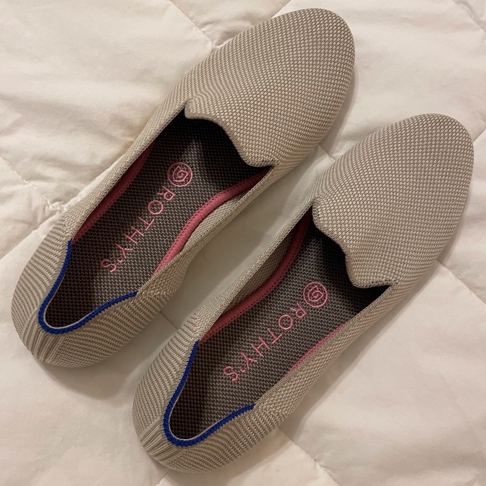 Rothy’s The Loafer in Ecru, Size 9, EUC